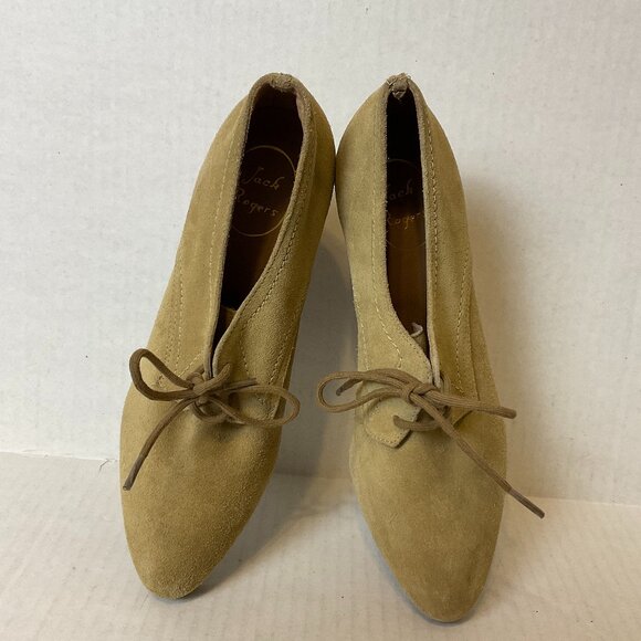 Jack Rogers Pima Ankle Boots Wedge Lace-Up 9 Khaki - Picture 2 of 11